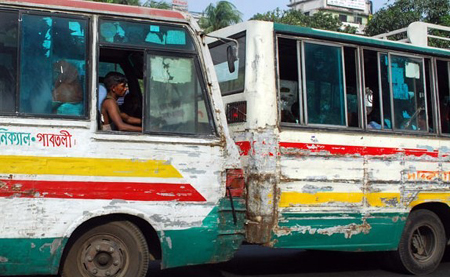 Recently the Government has ordered all the old buses to be'called off 